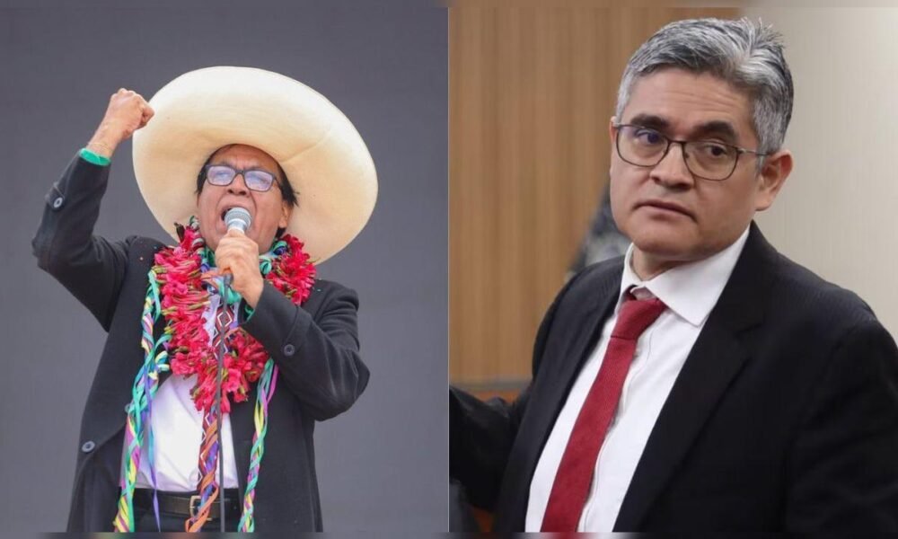 distancia José Domingo Pérez — José Domingo Pérez aparece en una imagen comparativa junto a un hombre con sombrero y guirnaldas de flores. Foto de: La República