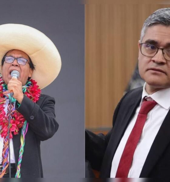 distancia José Domingo Pérez — José Domingo Pérez aparece en una imagen comparativa junto a un hombre con sombrero y guirnaldas de flores. Foto de: La República