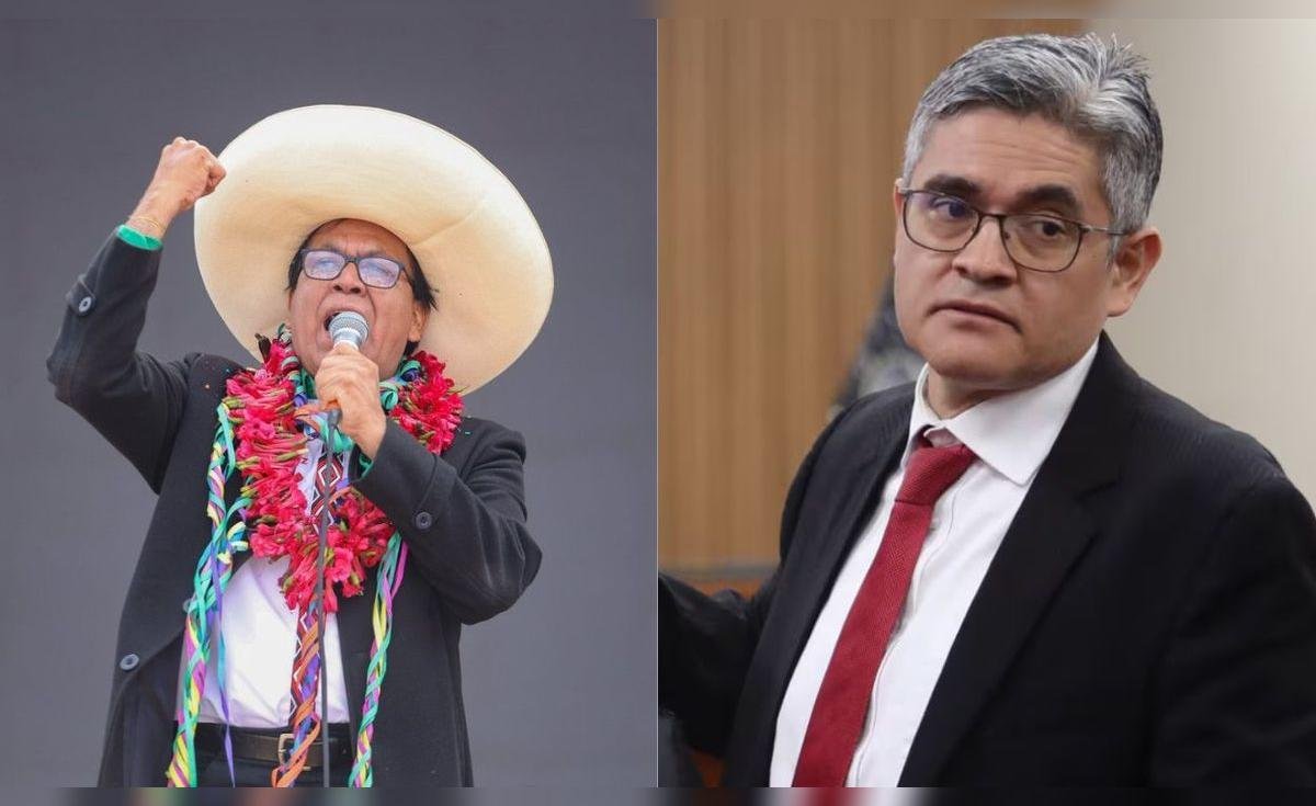 distancia José Domingo Pérez — José Domingo Pérez aparece en una imagen comparativa junto a un hombre con sombrero y guirnaldas de flores. Foto de: La República