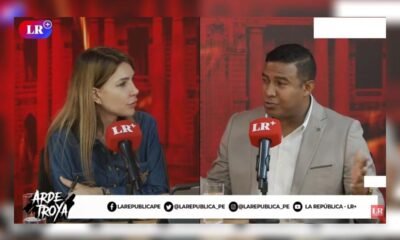 voto exterior — Una mujer y un hombre participan en el programa de debate 'Arde Troya' por el medio La República. Foto de: La República