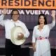 Keiko Fujimori — Candidatos a la presidencia de Perú saludan al público durante un evento sobre las elecciones de 2026. Foto de: news.google.com