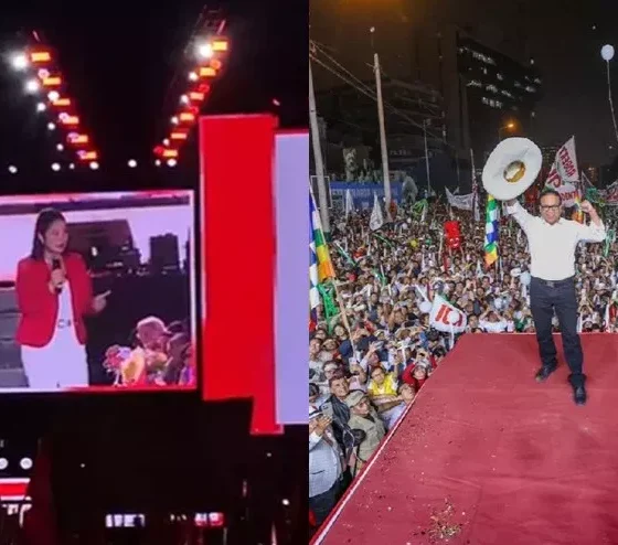 Keiko Fujimori — Imagen de la cobertura sobre Cierres de campaña: Fujimori: «será un gobierno tecnocrático». Sánchez: «restabl. Foto de: El Búho