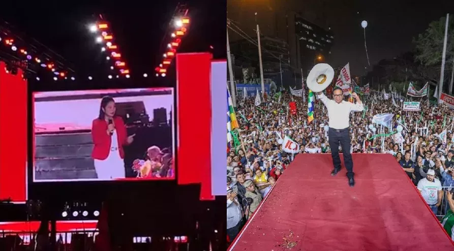 Keiko Fujimori — Imagen de la cobertura sobre Cierres de campaña: Fujimori: «será un gobierno tecnocrático». Sánchez: «restabl. Foto de: El Búho