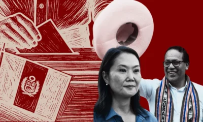 Collage que incluye a Keiko Fujimori y Roberto Sánchez en el contexto de las elecciones presidenciales en Perú. Foto de: news.google.com