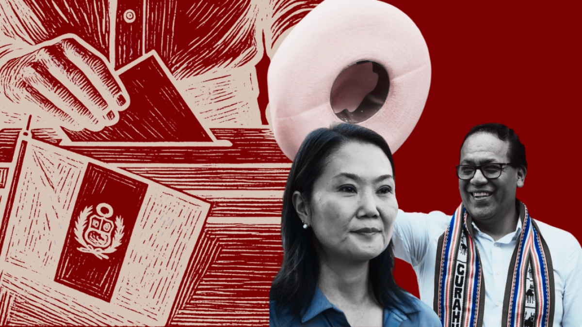Collage que incluye a Keiko Fujimori y Roberto Sánchez en el contexto de las elecciones presidenciales en Perú. Foto de: news.google.com