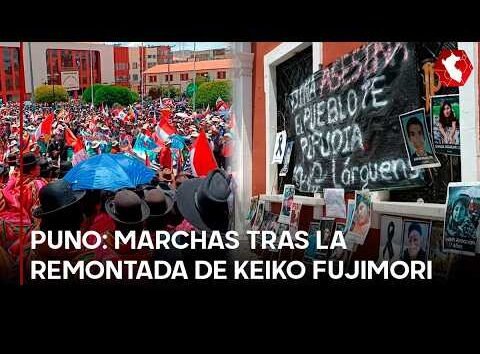 Keiko Fujimori — Se observa un banner gráfico con el texto «buhocomunidad» sobre un fondo abstracto o degradado. Foto de: El Búho
