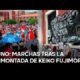 Keiko Fujimori — Se observa un banner gráfico con el texto «buhocomunidad» sobre un fondo abstracto o degradado. Foto de: El Búho