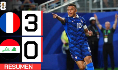 Mbappé anota doblete — Kylian Mbappé celebra con determinación tras marcar un gol decisivo en el encuentro contra Arabia Saudita. Foto de: Marca