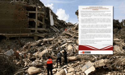 Relaciones Exteriores — Personal de rescate trabaja en las labores de búsqueda y atención tras los daños causados por el sismo en la zona. Foto de: Exitosa Noticias