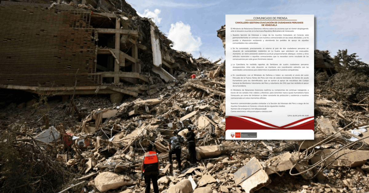 Relaciones Exteriores — Personal de rescate trabaja en las labores de búsqueda y atención tras los daños causados por el sismo en la zona. Foto de: Exitosa Noticias