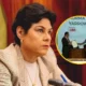 Norma Yarrow durante el acto en el que recibió su credencial ante el presidente del JNE. Foto de: El Búho