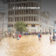 fenómeno Super Niño — Habitantes de la ciudad de Piura caminan por las calles inundadas debido al incremento del caudal del río. Foto de: ELTIEMPO.PE