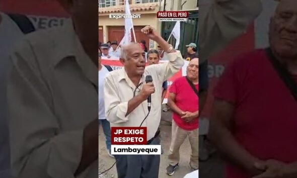 protesta militantes JP Lambayeque — Imagen de la cobertura sobre Lambayeque: Militantes de JP exigen respeto al voto tras resultados electorales . Foto de: El Búho