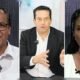 Roberto Sánchez — Tres personas, dos hombres y una mujer, están sentadas en lo que parece ser un panel de discusión o entrevista. Foto de: La República