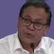 reforma tributaria — Roberto Sánchez habla en un evento, atribuyendo una victoria "por walkover" a su equipo técnico. Foto de: La República
