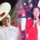 Roberto Sánchez realiza un mitin político en el Monumental de Ate, acompañado por Keiko Fujimori. Foto de: La República