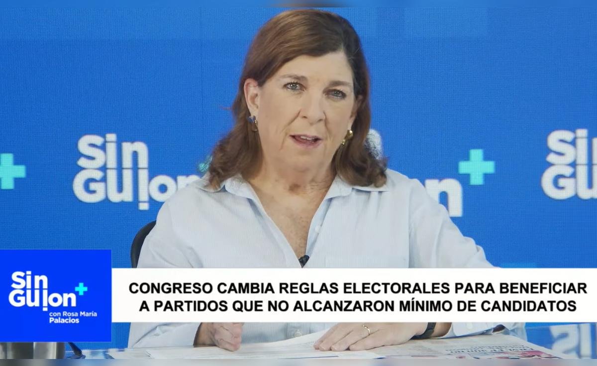 La periodista Rosa María Palacios analiza en su programa las modificaciones a la ley electoral que favorecenían a ciertos partidos políticos. Foto de: La República