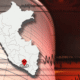 Sismo magnitud sacude — Mapa del Perú con un indicador de ubicación y gráficos de sismogramas que muestran la actividad sísmica reciente en el país. Foto de: Exitosa Noticias