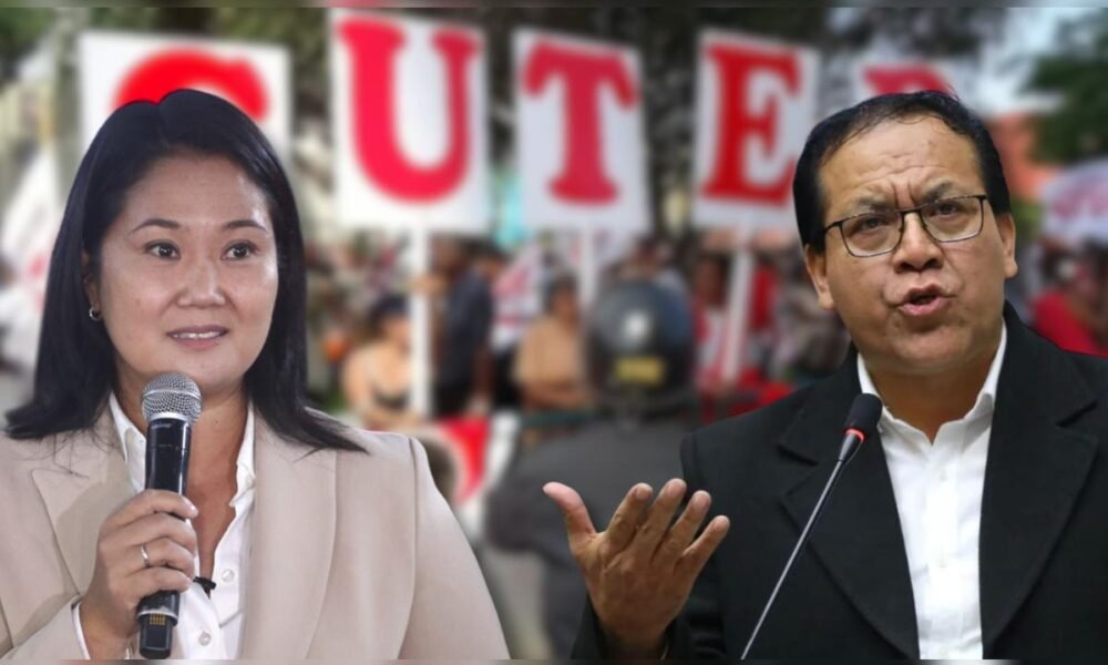 segunda vuelta presidencial — Imagen de la cobertura sobre Sutep se declara neutral frente al fujimorismo, mientras la CGTP y otros gremios. Foto de: La República