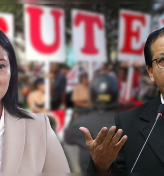 segunda vuelta presidencial — Imagen de la cobertura sobre Sutep se declara neutral frente al fujimorismo, mientras la CGTP y otros gremios. Foto de: La República