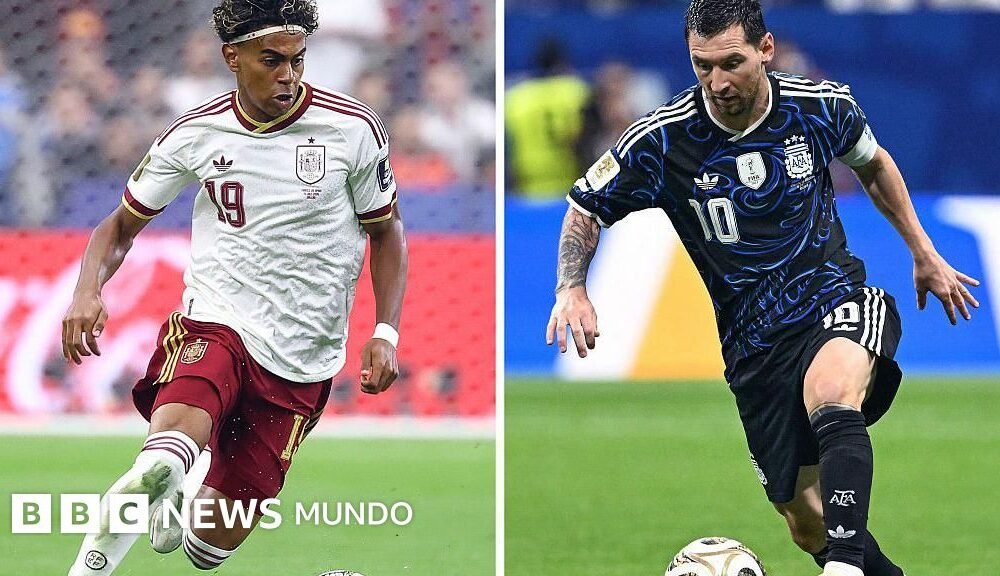 Argentina España — Los jugadores de las selecciones de Argentina y España se preparan para disputar una final de Mundial inédita. Foto de: Getty Images