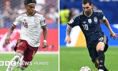 Argentina España — Los jugadores de las selecciones de Argentina y España se preparan para disputar una final de Mundial inédita. Foto de: Getty Images