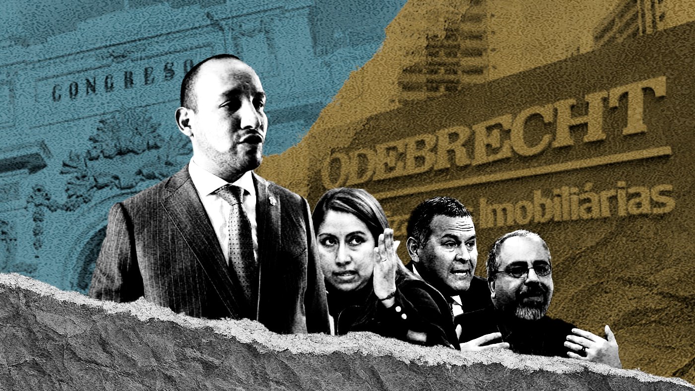 caso Lava Jato — Montaje gráfico que muestra a figuras políticas y de negocios en un contexto de contrastes económicos. Foto de: IDL-Reporteros