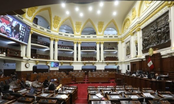 El interior del Congreso de la República donde se debatirá el crédito suplementario. Foto de: Gestión