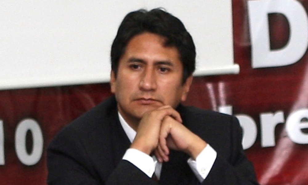 Vladimir Cerrón durante una rueda de prensa sobre el estado de su situación jurídica tras la decisión del Tribunal Constitucional. Foto de: Perú21