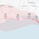 Mapa meteorológico que muestra la trayectoria y velocidad de la depresión tropical número dos en el golfo de México. Foto de: CNN en Español