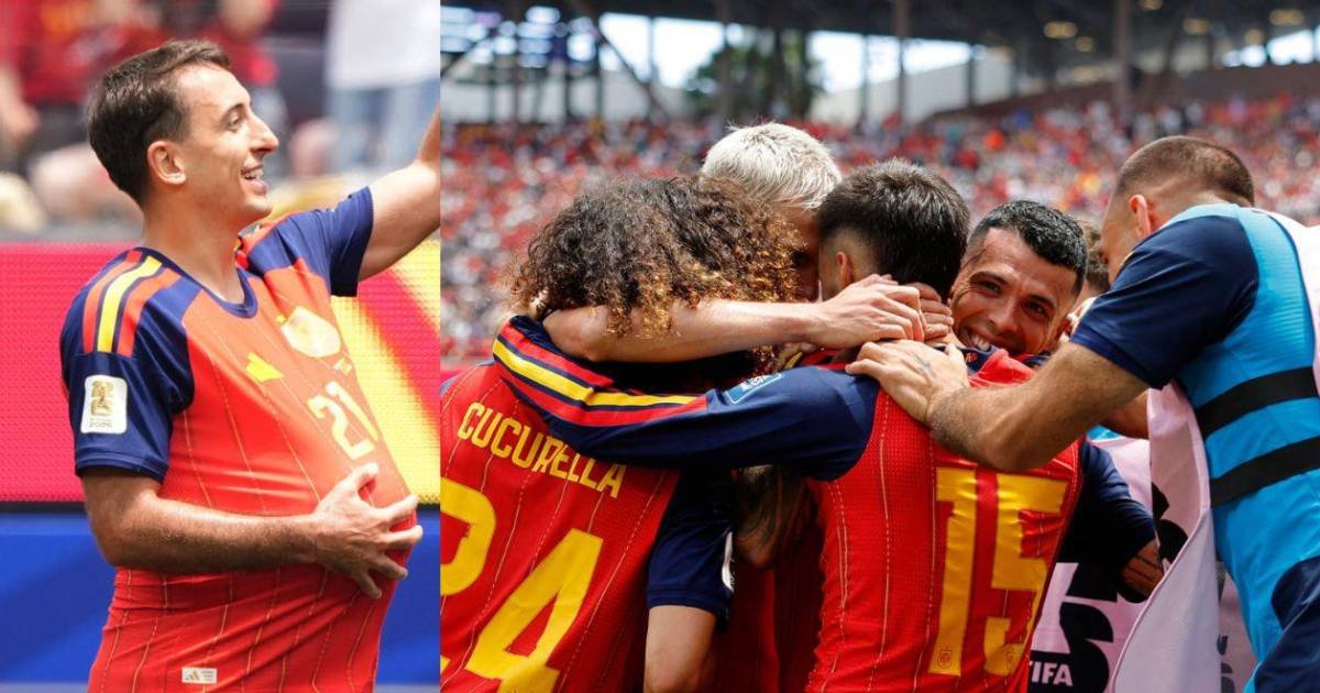 España derrota Austria — Jugadores de la selección española celebran con júbilo tras asegurar su pase a los octavos de final frente a Austria. Foto de: Diez.hn
