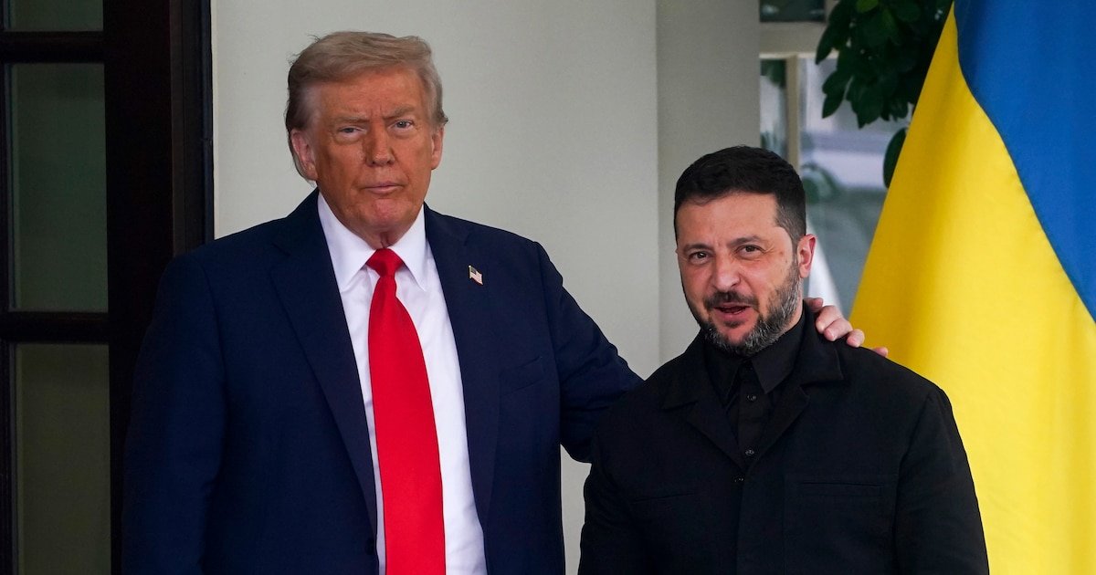 Estados Unidos — Donald Trump y Volodímir Zelenski se encuentran en un encuentro oficial durante el conflicto entre Rusia y Ucrania. Foto de: Infobae