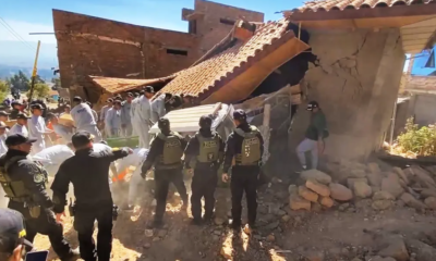 estado emergencia Junín sismo — Personal de seguridad y rescatistas inspeccionan daños estructurales en viviendas tras el sismo que afectó a la región de Junín. Foto de: Exitosa Noticias