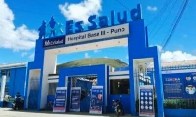 EsSalud Salcedo — Fachada del Hospital Base III de EsSalud en Puno, donde ocurrió un derrame de sustancias químicas que hirió a dos trabajadores. Foto de: El Búho