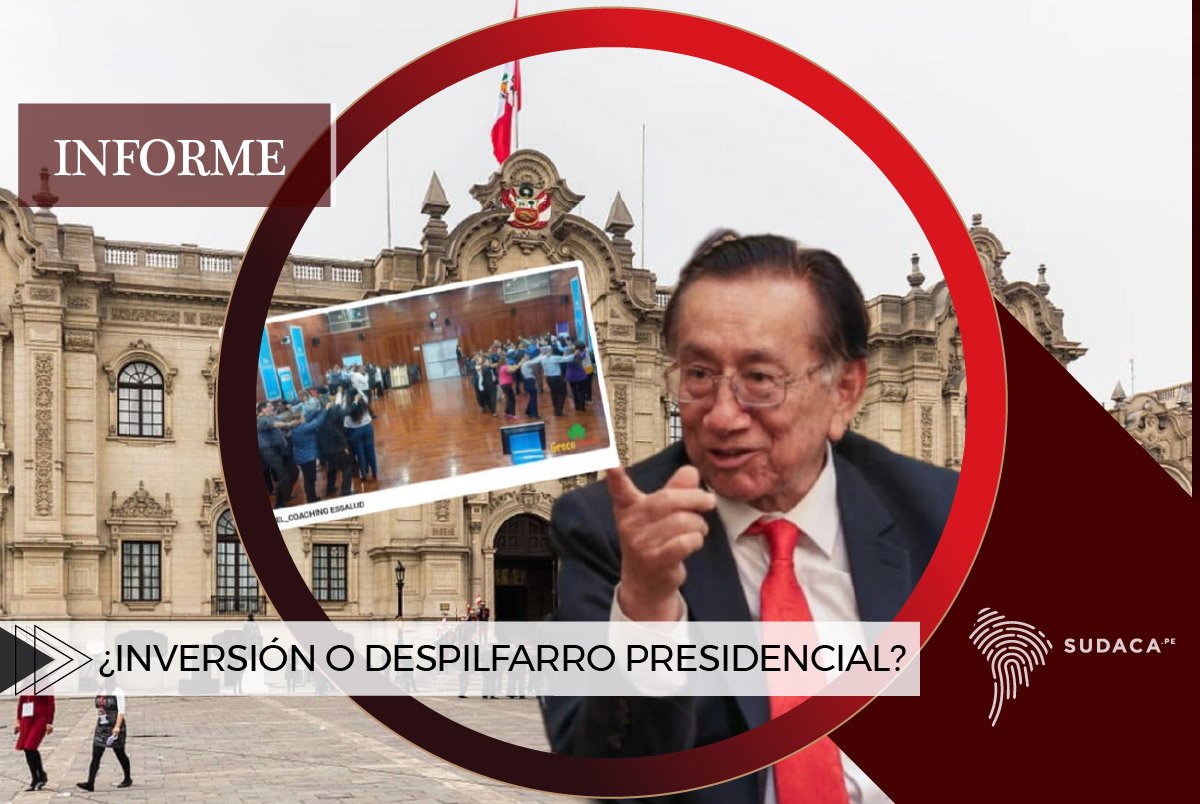 INVERSIÓN DESPILFARRO PRESIDENCIAL — El expresidente peruano Pedro Castillo aparece en una gráfica informativa sobre el debate entre inversión y despilfarro durante su gestión. Foto de: SUDACA
