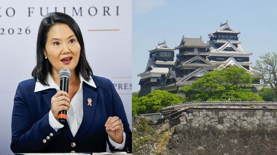 Keiko Fujimori — La presidenta electa de Perú es invitada por la prefectura de Japón a visitar el castillo de Matsue. Foto de: El Búho