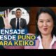 El alcalde de Puno, Javier Ponce, y la líder política Keiko Fujimori aparecen en una imagen que ilustra el mensaje de diálogo por el desarrollo. Foto de: Perú21