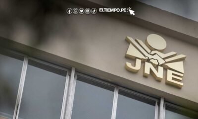 JNE inicia — El logotipo del Jurado Nacional de Elecciones (JNE) en la fachada de su sede institucional. Foto de: El Tiempo Piura