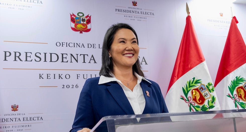 La política peruana Keiko Fujimori se dirige a un público durante un evento sobre su plataforma política. Foto de: Gestión