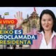 proclamación Keiko Fujimori — Una imagen promocional muestra a Keiko Fujimori con un mensaje sobre su proclamación como presidenta del Perú. Foto de: LAYOZ DEL21