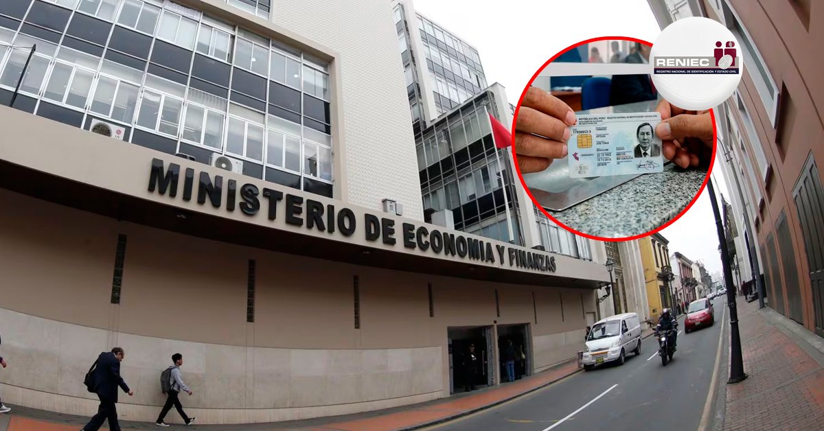 MEF autoriza transferencia — El Ministerio de Economía y Finanzas (MEF) destina fondos para el Reniec tras revelarse un déficit presupuestario. Foto de: RENIEC