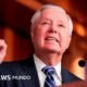muerte lindsey graham — El fallecido senador estadounidense Lindsey Graham es retratado durante un discurso en el Despacho Oval. Foto de: Getty Images