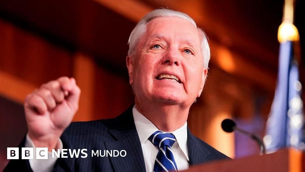 muerte lindsey graham — El fallecido senador estadounidense Lindsey Graham es retratado durante un discurso en el Despacho Oval. Foto de: Getty Images