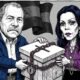 sistema electoral — Una ilustración satírica muestra a figuras políticas nicaragüenses junto a una urna electoral encadenada ante las reformas contra el voto libre. Foto de: FSLN