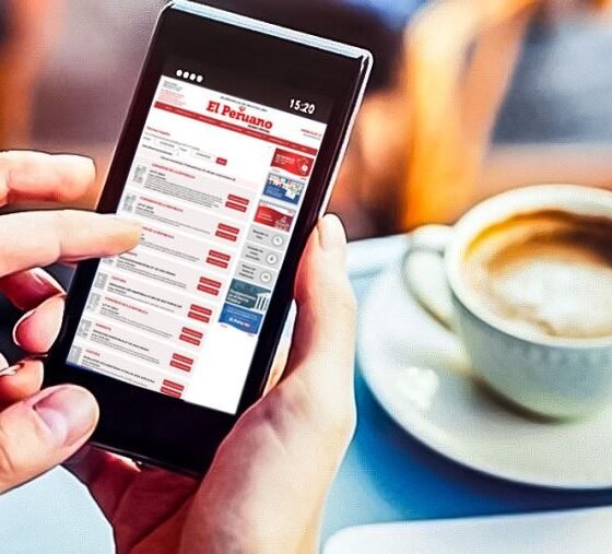 normas legales peruano — Una persona consulta las normas legales vigentes en el diario oficial El Peruano a través de un dispositivo móvil. Foto de: El Peruano