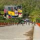 Pobladores de la zona fronteriza marchan para exigir la reapertura del puerto internacional de La Balsa. Foto de: www.radiomaranon.org.pe