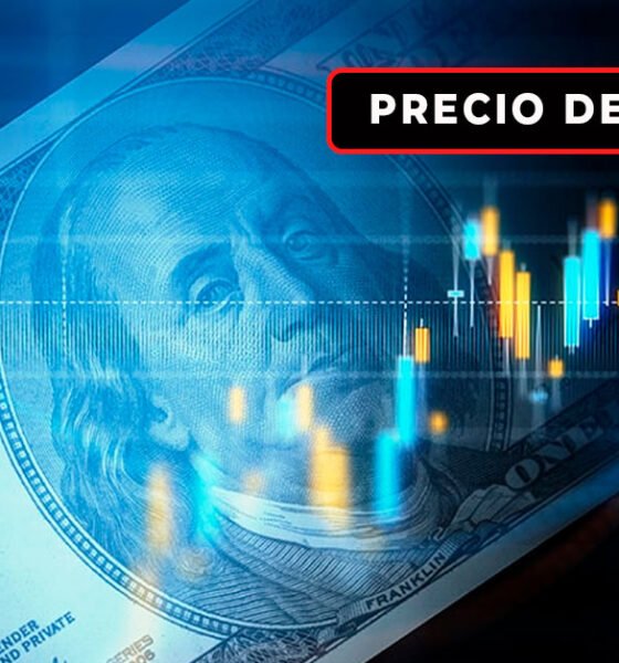 precio dólar hoy Perú — Gráfico de fluctuación del tipo de cambio y un billete de cien dólares que ilustra la cotización de la moneda estadounidense en Perú. Foto de: Exitosa Noticias