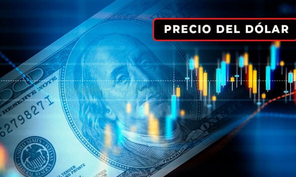 precio dólar hoy Perú — Gráfico de fluctuación del tipo de cambio y un billete de cien dólares que ilustra la cotización de la moneda estadounidense en Perú. Foto de: Exitosa Noticias