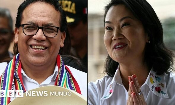 Roberto Sánchez y Keiko Fujimori compiten por la presidencia de Perú en un estrecho recuento de votos. Foto de: Getty Images