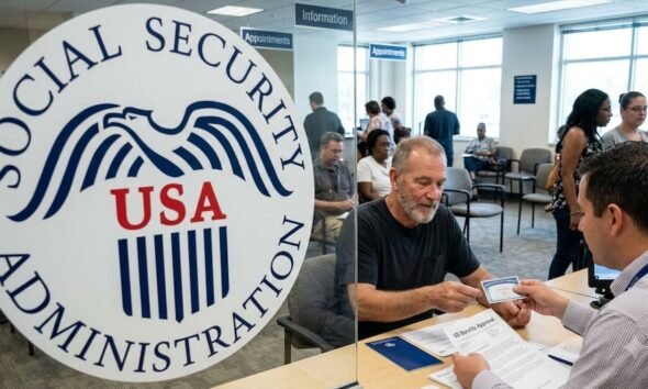 cambios SSI 2026 — Un ciudadano interactúa con un funcionario en una oficina de la Administración del Seguro Social para consultar sobre los beneficios. Foto de: Gestión